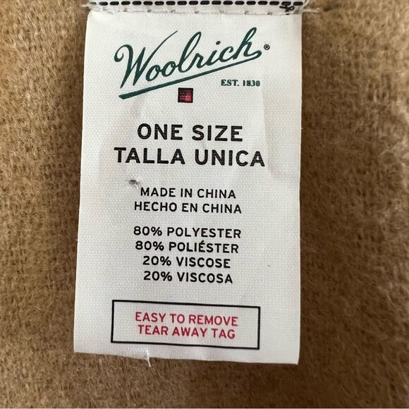 Woolrich Lagenlook Oversized Open Front Fringed Plaid Blanket Wrap Shawl Poncho - Picture 8 of 12